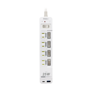 【安全達人K-52P25LC】5開4插2P 25W USB超級閃充延長線