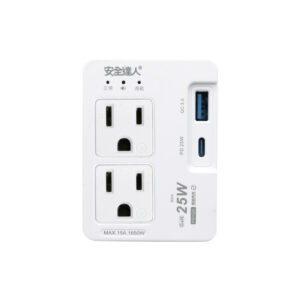 【安全達人 R-29P25W】 USB智慧蜂鳴分接器 2插/3P