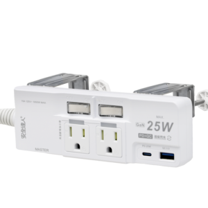 【Palladium K-102P25NC+C】3開4插2+3P PD25氮化鎵快充延長線 (含夾子配件)