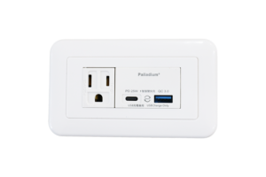【Palladium UR-08】1插3P 25W 氮化鎵USB埋入式壁插